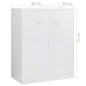 vidaXL Sideboard Hochglanz-Weiß 60x30x75 cm Holzwerkstoff vidaXL Sideboard Hochglanz-Weiß 60x30x75 cm Holzwerkstoff