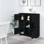 vidaXL Highboard Schwarz 110,5x35x117 cm Massivholz Kiefer vidaXL Highboard Schwarz 110,5x35x117 cm Massivholz Kiefer