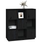 vidaXL Highboard Schwarz 110,5x35x117 cm Massivholz Kiefer vidaXL Highboard Schwarz 110,5x35x117 cm Massivholz Kiefer