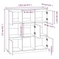 vidaXL Highboard Schwarz 110,5x35x117 cm Massivholz Kiefer vidaXL Highboard Schwarz 110,5x35x117 cm Massivholz Kiefer