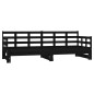vidaXL Tagesbett Ausziehbar Schwarz Massivholz Kiefer 2x(90x200) cm vidaXL Tagesbett Ausziehbar Schwarz Massivholz Kiefer 2x(90x200) cm
