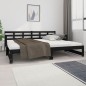 vidaXL Tagesbett Ausziehbar Schwarz Massivholz Kiefer 2x(90x200) cm vidaXL Tagesbett Ausziehbar Schwarz Massivholz Kiefer 2x(90x200) cm