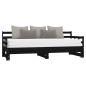 vidaXL Tagesbett Ausziehbar Schwarz Massivholz Kiefer 2x(90x200) cm vidaXL Tagesbett Ausziehbar Schwarz Massivholz Kiefer 2x(90x200) cm