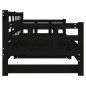 vidaXL Tagesbett Ausziehbar Schwarz Massivholz Kiefer 2x(90x200) cm vidaXL Tagesbett Ausziehbar Schwarz Massivholz Kiefer 2x(90x200) cm