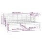 vidaXL Tagesbett Ausziehbar Schwarz Massivholz Kiefer 2x(90x200) cm vidaXL Tagesbett Ausziehbar Schwarz Massivholz Kiefer 2x(90x200) cm