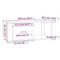 vidaXL Couchtisch Grau Sonoma 100x50,5x35 cm Holzwerkstoff vidaXL Couchtisch Grau Sonoma 100x50,5x35 cm Holzwerkstoff
