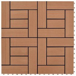 Braune Terrassenfliesen 11 Stk. 30 x 30 cm WPC 1 qm