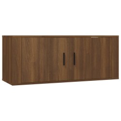 vidaXL TV-Wandschrank Braun Eichen-Optik 100x34,5x40 cm