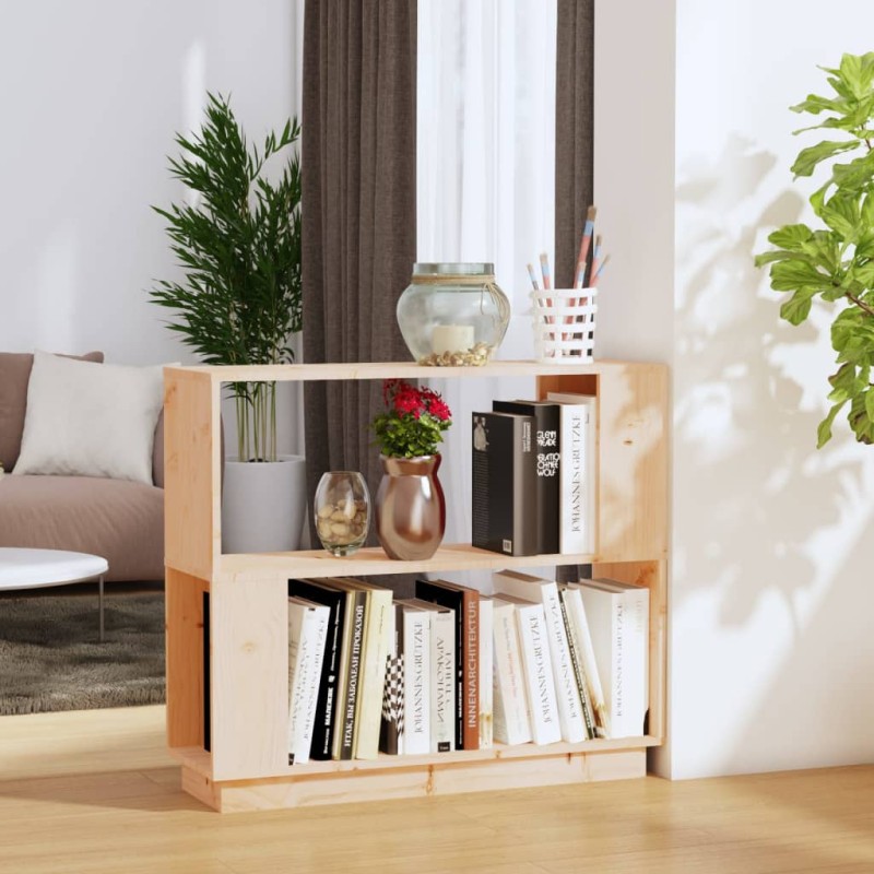 vidaXL Bücherregal/Raumteiler 80x25x70 cm Massivholz Kiefer vidaXL Bücherregal/Raumteiler 80x25x70 cm Massivholz Kiefer