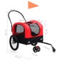 vidaXL 2-in-1 Tier-Fahrradanhänger und Jogger Rot und Schwarz vidaXL 2-in-1 Tier-Fahrradanhänger und Jogger Rot und Schwarz