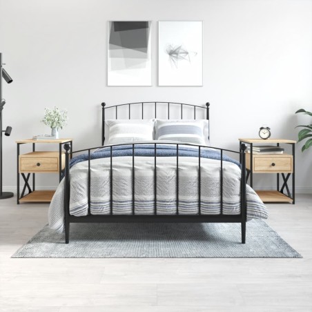 vidaXL Nachttische 2 Stk. Sonoma-Eiche 40x42x55 cm Holzwerkstoff