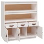 vidaXL Highboard Weiß 100x40x108,5 cm Massivholz Kiefer vidaXL Highboard Weiß 100x40x108,5 cm Massivholz Kiefer