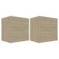 vidaXL Nachttische 2 Stk. Sonoma-Eiche 40x30x40 cm Holzwerkstoff vidaXL Nachttische 2 Stk. Sonoma-Eiche 40x30x40 cm Holzwerkstoff