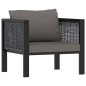 vidaXL 5-tlg. Garten-Lounge-Set mit Auflagen Poly Rattan Anthrazit vidaXL 5-tlg. Garten-Lounge-Set mit Auflagen Poly Rattan Anthrazit