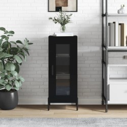 vidaXL Sideboard Schwarz 34,5x34x90 cm Holzwerkstoff