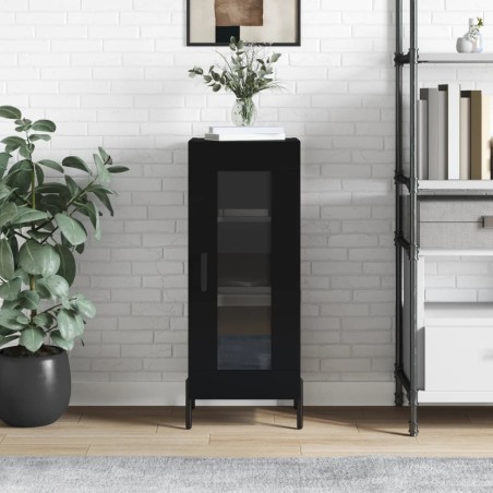 vidaXL Sideboard Schwarz 34,5x34x90 cm Holzwerkstoff