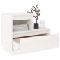 vidaXL Nachttische 2 Stk. Weiß 60x34x51 cm Massivholz Kiefer vidaXL Nachttische 2 Stk. Weiß 60x34x51 cm Massivholz Kiefer