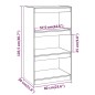 vidaXL Bücherregal Raumteiler Weiß 60x30x103,5 cm Massivholz Kiefer vidaXL Bücherregal Raumteiler Weiß 60x30x103,5 cm Massivholz Kiefer