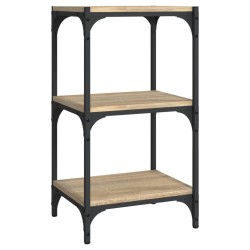 vidaXL Bücherregal Sonoma-Eiche 40x33x70,5 cm Holzwerkstoff und Stahl