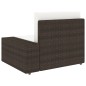 3-tlg. Garten-Lounge-Set Poly Rattan Braun 3-tlg. Garten-Lounge-Set Poly Rattan Braun