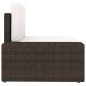 3-tlg. Garten-Lounge-Set Poly Rattan Braun 3-tlg. Garten-Lounge-Set Poly Rattan Braun