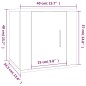 vidaXL TV-Wandschrank Braun Eichen-Optik 40x34,5x40 cm vidaXL TV-Wandschrank Braun Eichen-Optik 40x34,5x40 cm