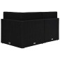Modulares 2-Sitzer-Sofa Poly Rattan Schwarz Modulares 2-Sitzer-Sofa Poly Rattan Schwarz