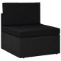 Modulares 2-Sitzer-Sofa Poly Rattan Schwarz Modulares 2-Sitzer-Sofa Poly Rattan Schwarz