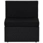 Modulares 2-Sitzer-Sofa Poly Rattan Schwarz Modulares 2-Sitzer-Sofa Poly Rattan Schwarz