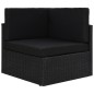 Modulares 2-Sitzer-Sofa Poly Rattan Schwarz Modulares 2-Sitzer-Sofa Poly Rattan Schwarz