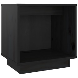 vidaXL Nachttische 2 Stk. Schwarz 40x30x40 cm Massivholz Kiefer