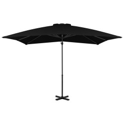 vidaXL Ampelschirm mit Aluminium-Mast Schwarz 250x250 cm