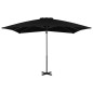 vidaXL Ampelschirm mit Aluminium-Mast Schwarz 250x250 cm vidaXL Ampelschirm mit Aluminium-Mast Schwarz 250x250 cm