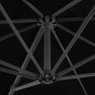 vidaXL Ampelschirm mit Aluminium-Mast Schwarz 250x250 cm vidaXL Ampelschirm mit Aluminium-Mast Schwarz 250x250 cm