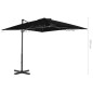 vidaXL Ampelschirm mit Aluminium-Mast Schwarz 250x250 cm vidaXL Ampelschirm mit Aluminium-Mast Schwarz 250x250 cm