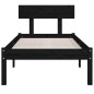 vidaXL Massivholzbett Schwarz Kiefer 90x190 cm vidaXL Massivholzbett Schwarz Kiefer 90x190 cm