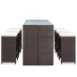 vidaXL 7-tlg. Gartenbar-Set mit Auflagen Poly Rattan Braun vidaXL 7-tlg. Gartenbar-Set mit Auflagen Poly Rattan Braun