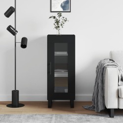 vidaXL Sideboard Schwarz 34,5x34x90 cm Holzwerkstoff