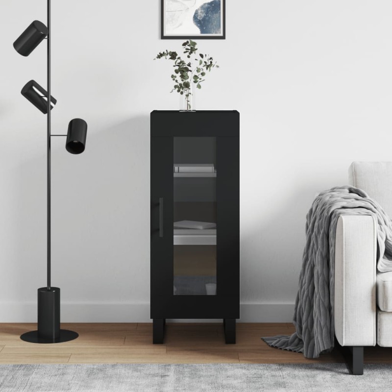 vidaXL Sideboard Schwarz 34,5x34x90 cm Holzwerkstoff vidaXL Sideboard Schwarz 34,5x34x90 cm Holzwerkstoff