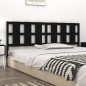 vidaXL Kopfteil Schwarz 205,5x4x100 cm Massivholz Kiefer