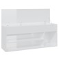 vidaXL Schuhbank Hochglanz-Weiß 105x30x45 cm Holzwerkstoff vidaXL Schuhbank Hochglanz-Weiß 105x30x45 cm Holzwerkstoff