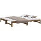 vidaXL Tagesbett Ausziehbar Honigbraun 2x(90x200) cm Massivholz Kiefer