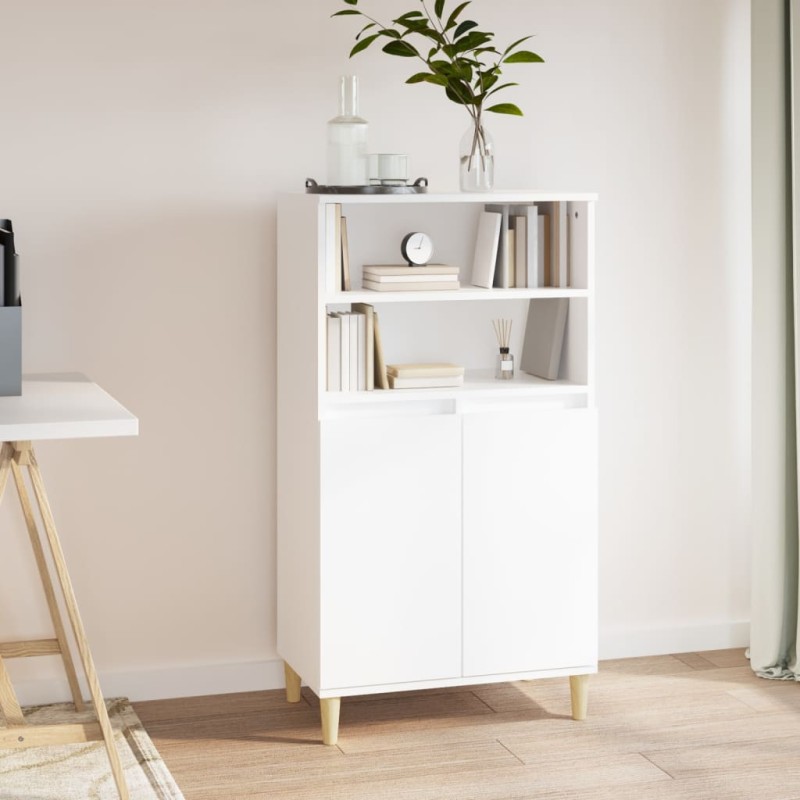 vidaXL Highboard Weiß 60x36x110 cm Holzwerkstoff vidaXL Highboard Weiß 60x36x110 cm Holzwerkstoff