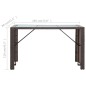 vidaXL 7-tlg. Gartenbar-Set mit Auflagen Poly Rattan Braun vidaXL 7-tlg. Gartenbar-Set mit Auflagen Poly Rattan Braun