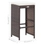 vidaXL 7-tlg. Gartenbar-Set mit Auflagen Poly Rattan Braun vidaXL 7-tlg. Gartenbar-Set mit Auflagen Poly Rattan Braun