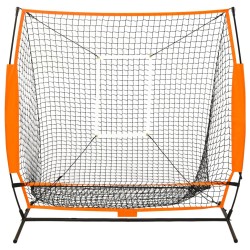 vidaXL Multisport-Übungsnetz Baseball Schwarz 174x76x158,5 cm   