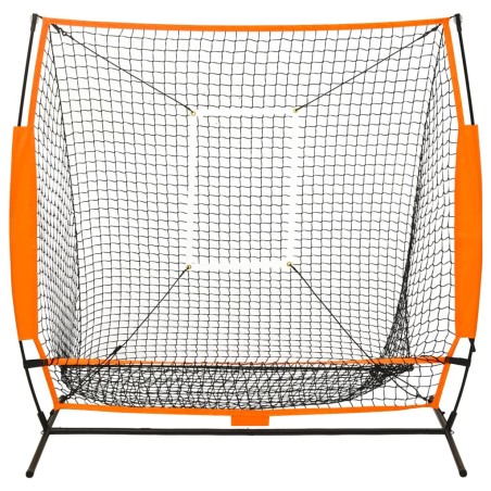 vidaXL Multisport-Übungsnetz Baseball Schwarz 174x76x158,5 cm   