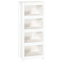vidaXL Bücherregal Weiß 50x35x125,5 cm Massivholz Kiefer