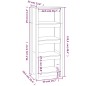 vidaXL Bücherregal Weiß 50x35x125,5 cm Massivholz Kiefer vidaXL Bücherregal Weiß 50x35x125,5 cm Massivholz Kiefer