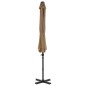 vidaXL Ampelschirm mit Aluminium-Mast Taupe 300 cm vidaXL Ampelschirm mit Aluminium-Mast Taupe 300 cm